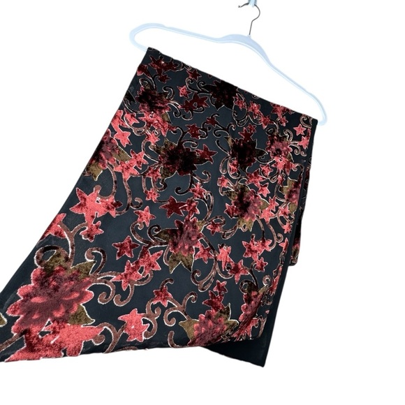 varda new york Accessories - Black Velvet Burnout Silk Fairy Grunge Scarf Whimsigoth Holiday Varda NY B19
